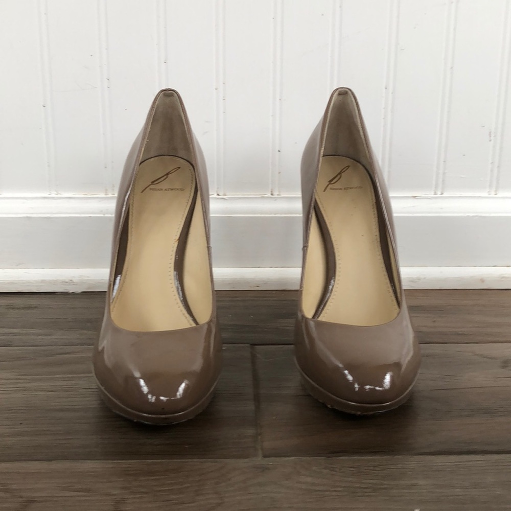 B Brian Atwood patent leather heels